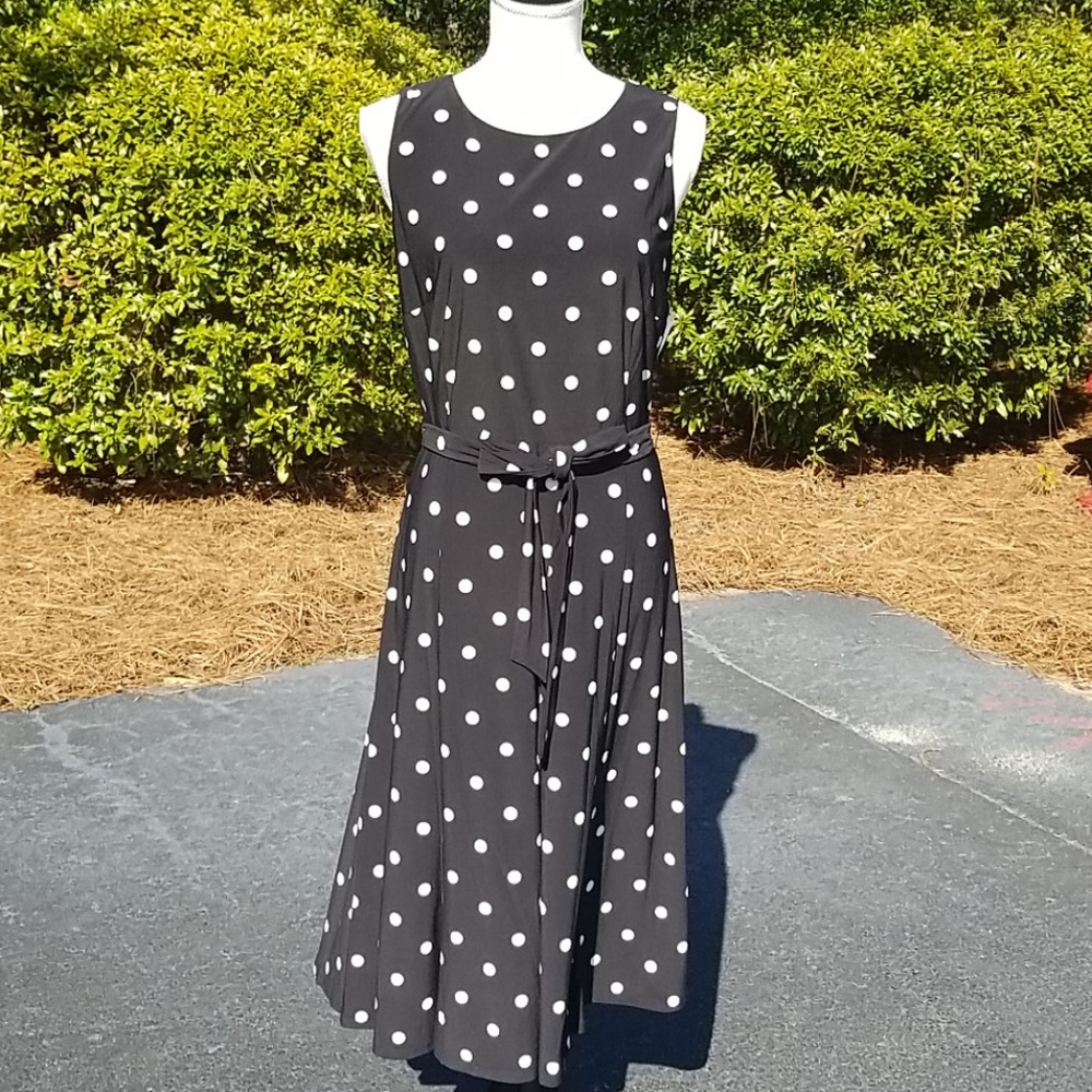❣❣FINAL PRICE❣❣Polka Dot Belted Midi Dress 10